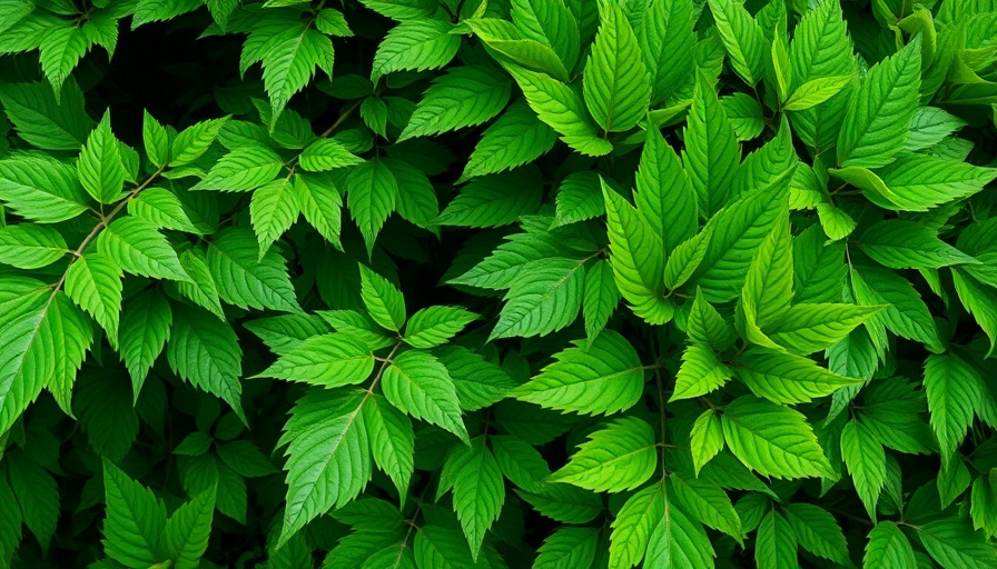 Vibrant green moringa leaves, showcasing their texture.