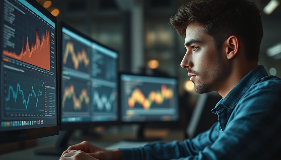 Focused man analyzing data graphs, representing MCP Automates Data Integration.