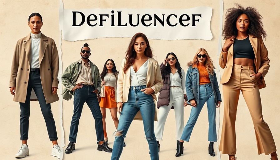 Trendy fashion collage illustrating fashion buzzwords like Minimalism and Deinfluencing.