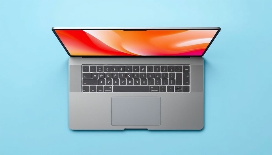 Refurbished 13-inch MacBook Pro 2017 with Touch Bar, top-down view.