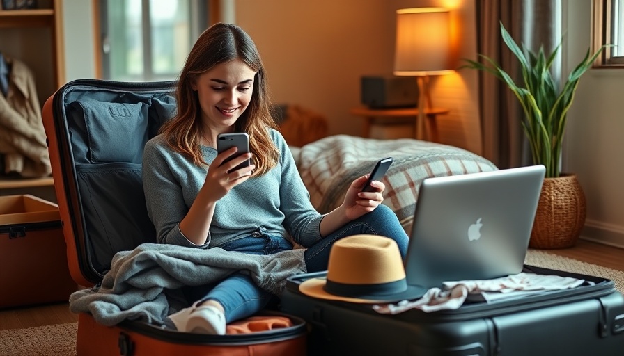 Woman planning travel using smartphone and laptop for best credit cards.