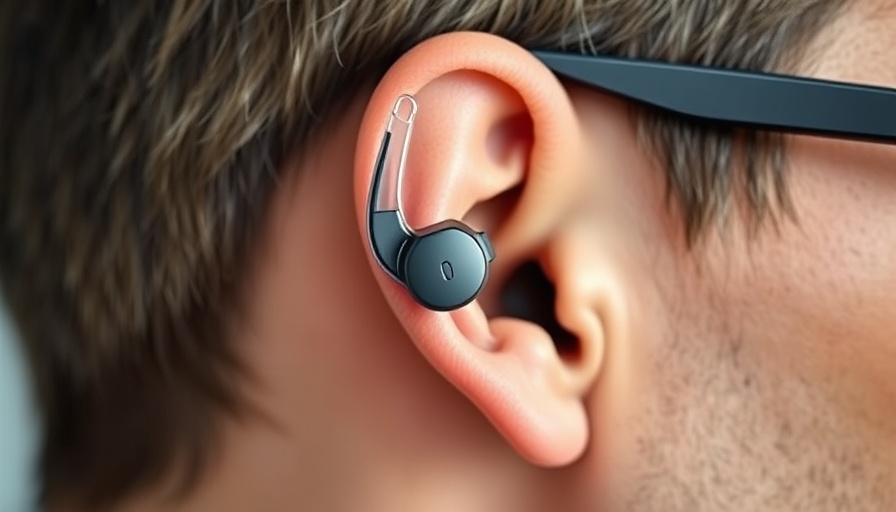 AI glasses with hearing aid functionality close-up.