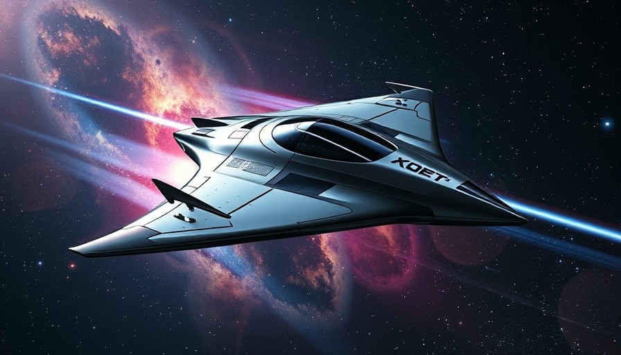 Futuristic spacecraft representing cut regulations for space industry.