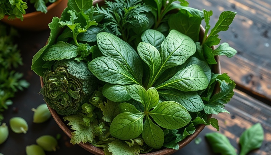 Vibrant leafy greens showcasing health benefits.