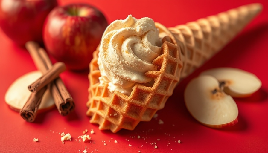 Austin food news: ice cream cone with apples and cinnamon.