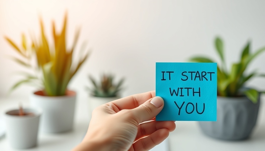 Motivational note in office setting, inspirational message for LinkedIn success.