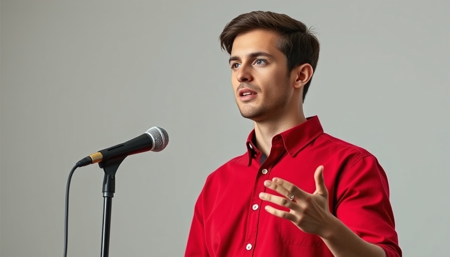 Young man giving a presentation, lessons from Elon Musk