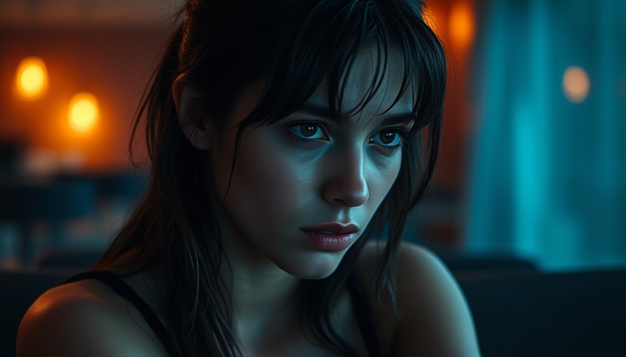 Moody scene of woman at Fantastic Fest Film Festival 2025.
