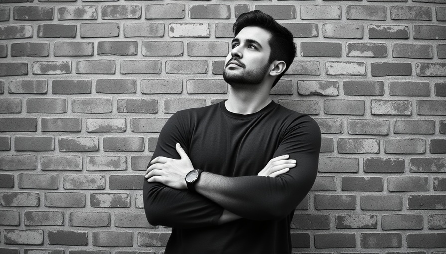 Thoughtful man against brick wall, illustrating business concepts, OpenAI AI Agent for Business Profit.