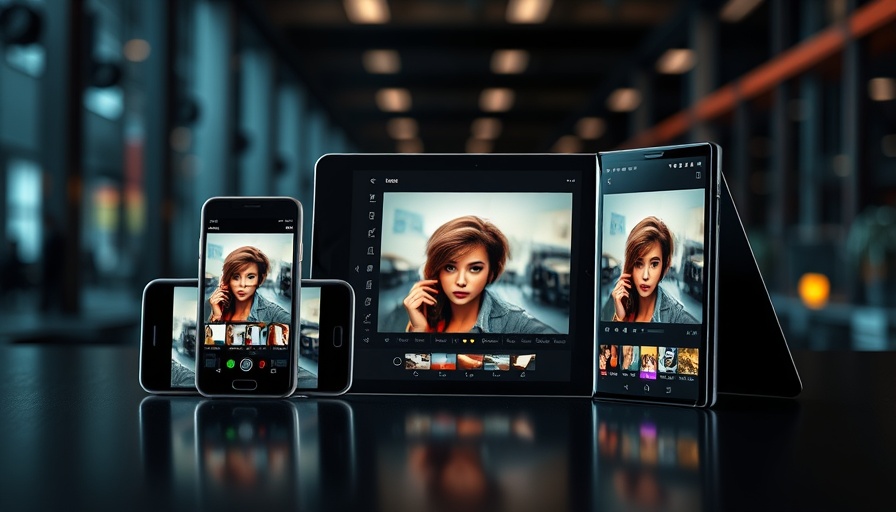 Photo-editing app on multiple devices for business use.