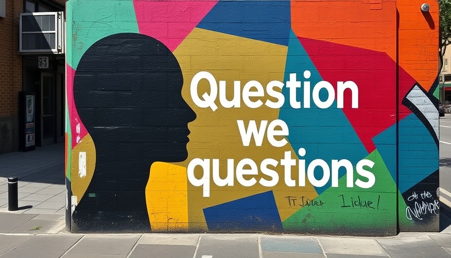 Bright mural promoting Claude AI emphasizes dialogue impact.