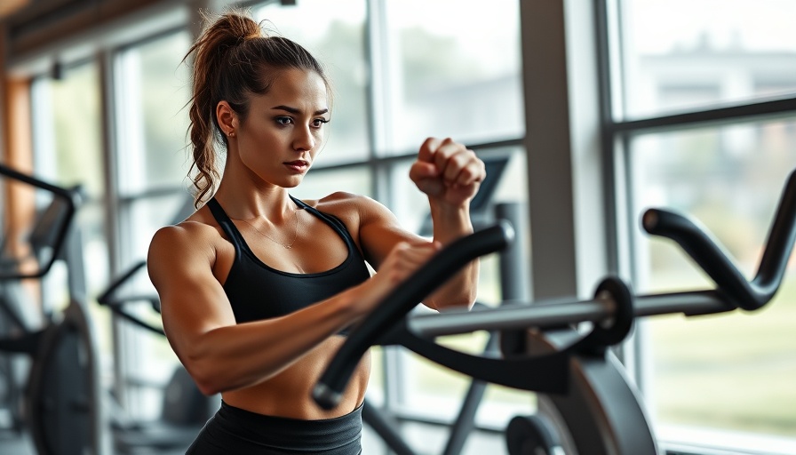Focused athlete in gym exercising with equipment highlighting types of training.