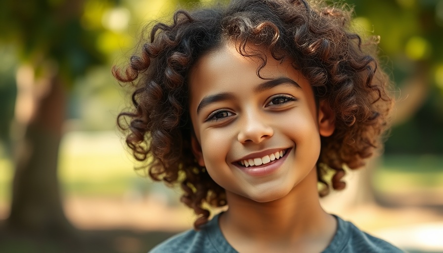 Smiling teen in an outdoor natural setting, AI's role in teen suicide.