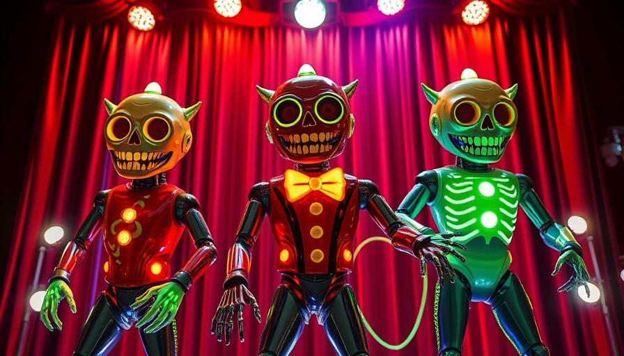 Animatronic characters performing at Halloween Horror Nights.