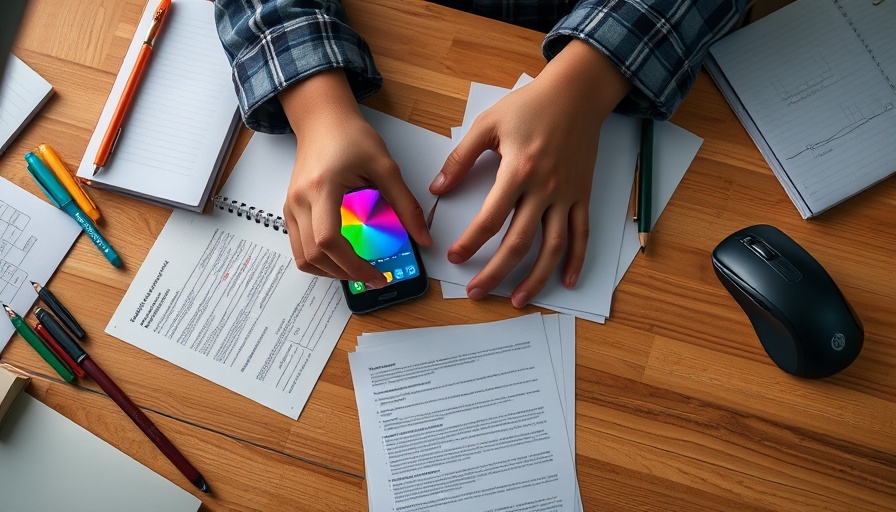 Organized desk with notes, smartphone, and pens illustrating essential business skills.