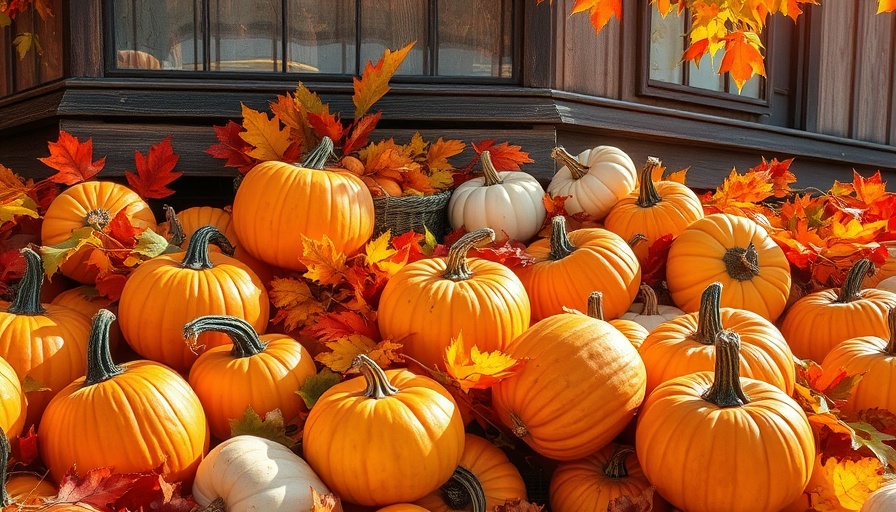 Vibrant fall pumpkins and leaves, perfect for fall coloring pages.