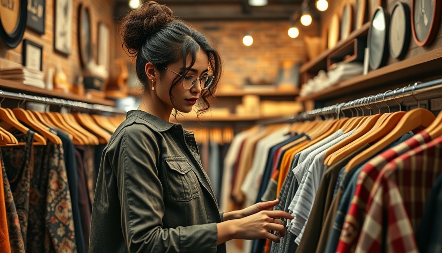 Celebrity ambassador shopping in resale fashion store.