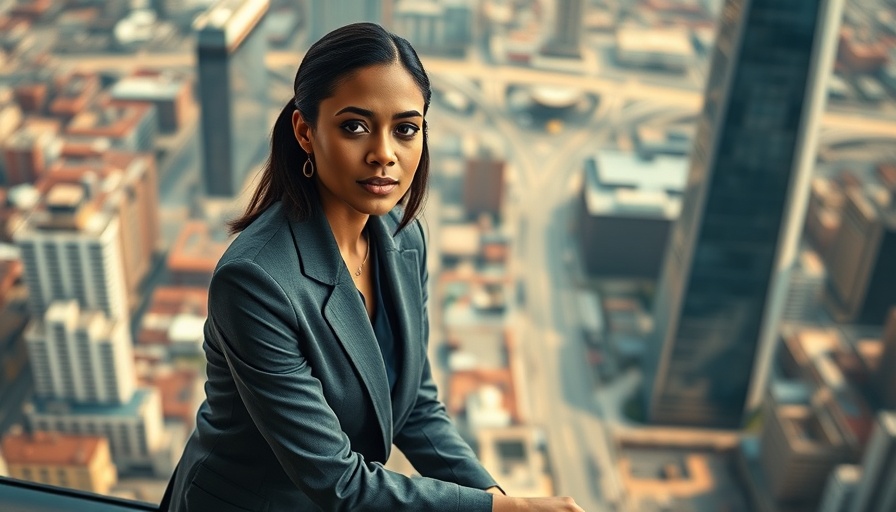 Woman in business spotlight for real estate acquisition strategy.