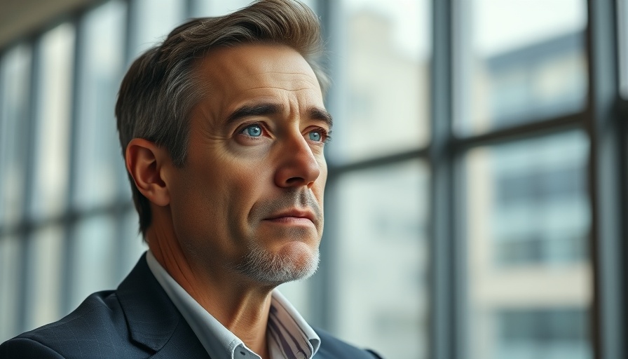 Mature businessman in office, contemplating, Ignoring Competitors in Business.