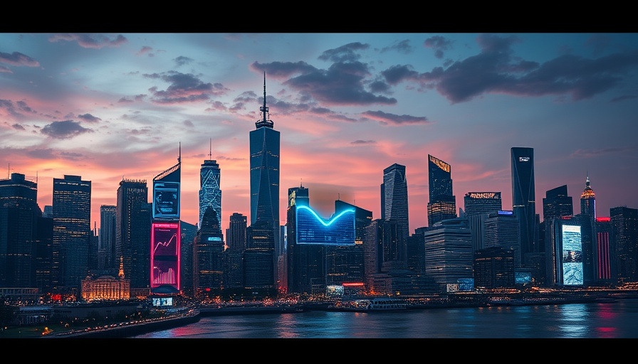 Futuristic cityscape with digital data, Insights by Blueprint subscription platform.