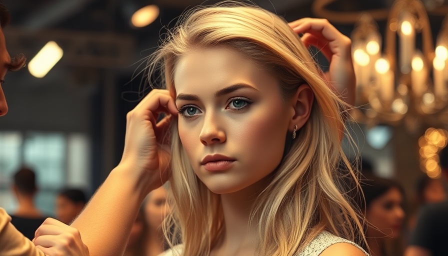 Chopova Lowena fashion show preparation scene, vibrant styling.