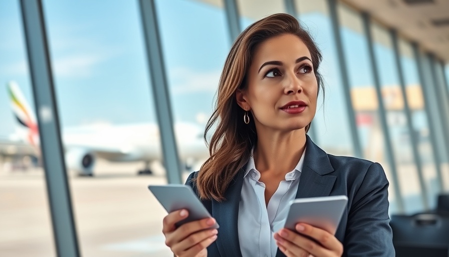 Businesswoman airport window, best credit card for business expenses reflection