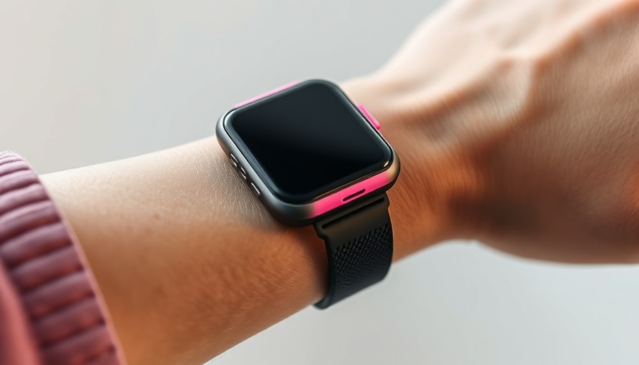 Innovative wrist cooling device for hot flashes, modern design.