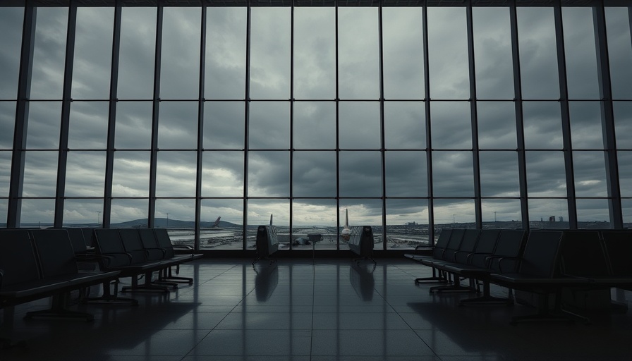 Desolate airport scene indicating Spirit Airlines furlough.