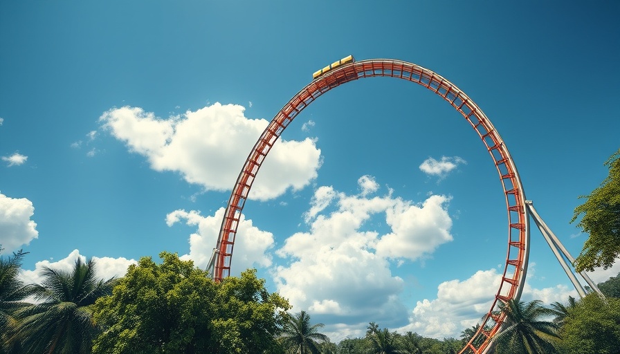 Stardust Racers safety investigation view of the coaster against sky.