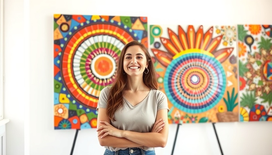 Austin Creative Reuse nonprofit: Young woman with vibrant artwork