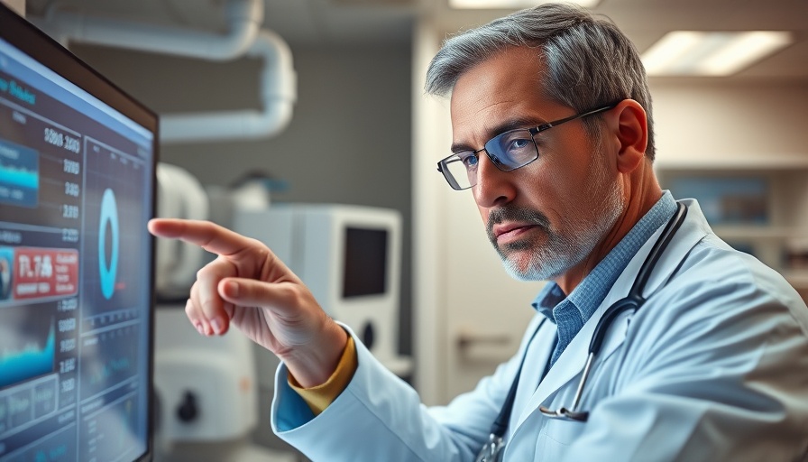 Medical professional analyzing data on screen, health data sharing challenges context.