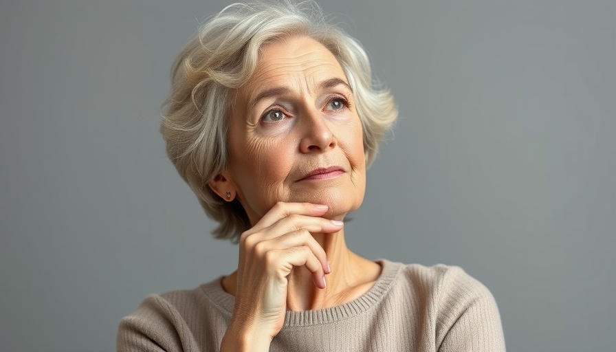 Thoughtful older woman considering dental work reevaluation.