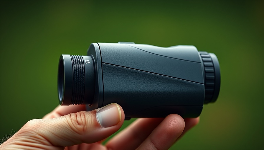 Advanced golf rangefinder with sleek design in hand.