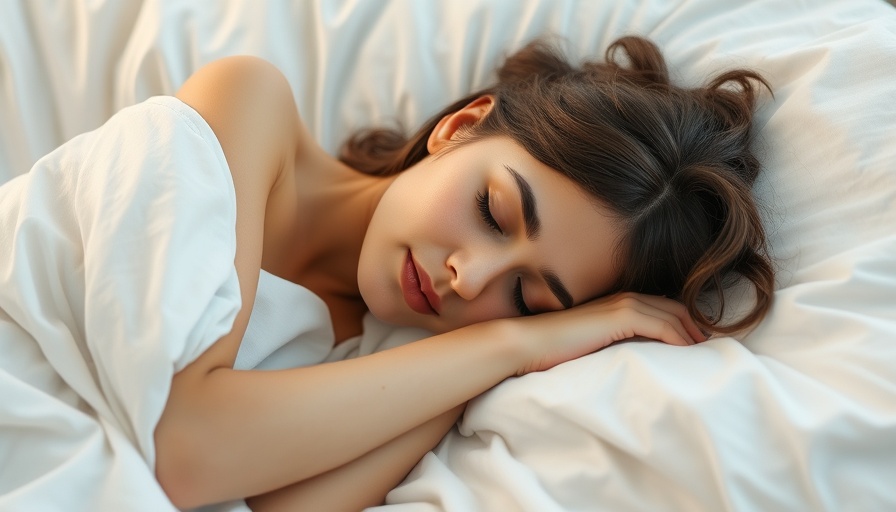Peaceful young woman sleeping in soft lighting, waking up at night ambiance.