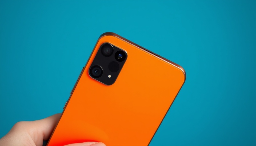 Vibrant orange smartphone showcasing design, iPhone 17 Pro features