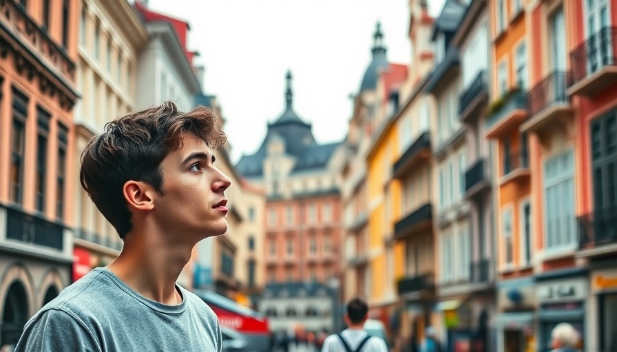 Underrated European Cities for 2025: thoughtful young man comparing cityscapes.