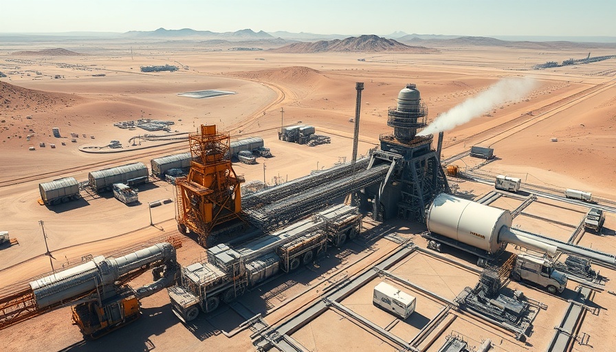 Modern lithium extraction technology in action.
