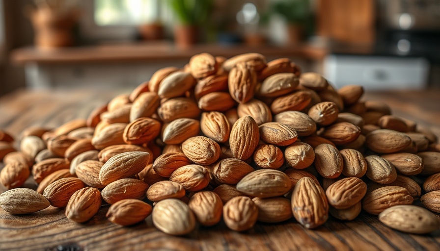 Close-up of raw almonds highlighting nutrition benefits.