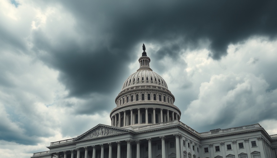 Impact of government shutdown on startups, U.S. Capitol under cloudy sky.