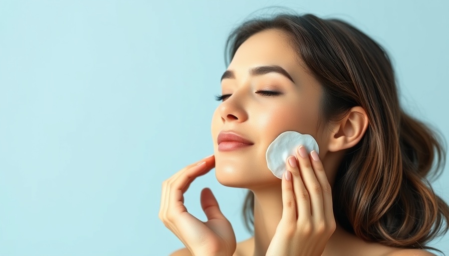 Relaxed woman with skincare, promoting ways to prevent real estate burnout.
