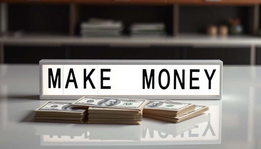 LED sign 'Make More Money' with stacks of money, Generate High Value Leads on LinkedIn.