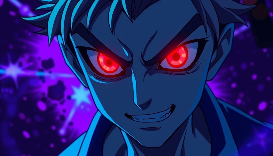Anime character with red eyes and purple glowing wings in Olympus Scanlation style.