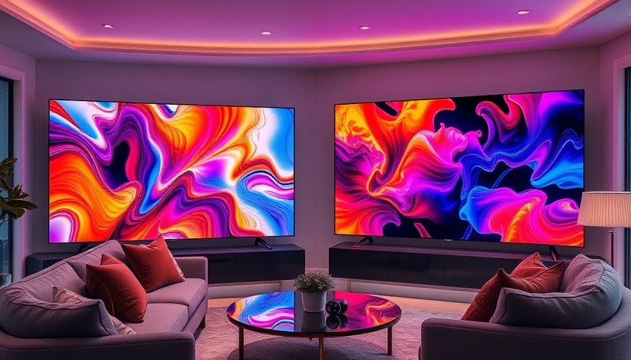 Samsung S85F vs LG B5 OLED TVs in modern living room, vibrant display.