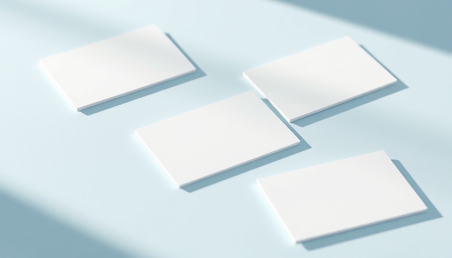 Minimalist business cards showcasing importance of branding.