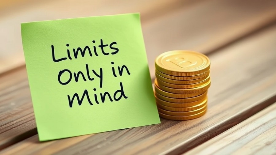 Close-up of gold coins beside a motivational note highlighting AI in Consulting.