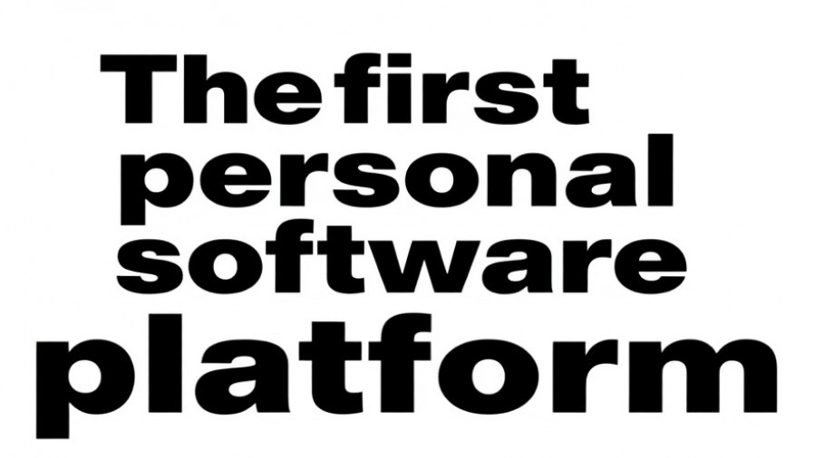 Minimalistic design showcasing no-code platforms for AI-driven apps.