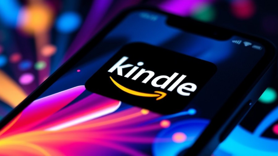 Close-up of Amazon Kindle app logo on smartphone, showcasing AI reading tool features.