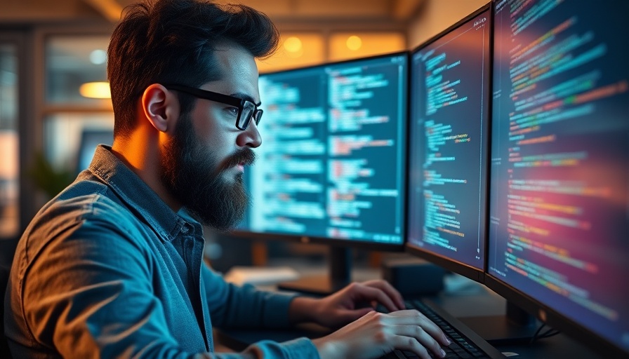 Software developer coding for GPU Credits for AI Innovation.