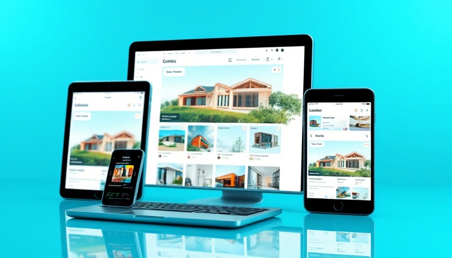 AI-Powered Real Estate Service digital interface on devices.