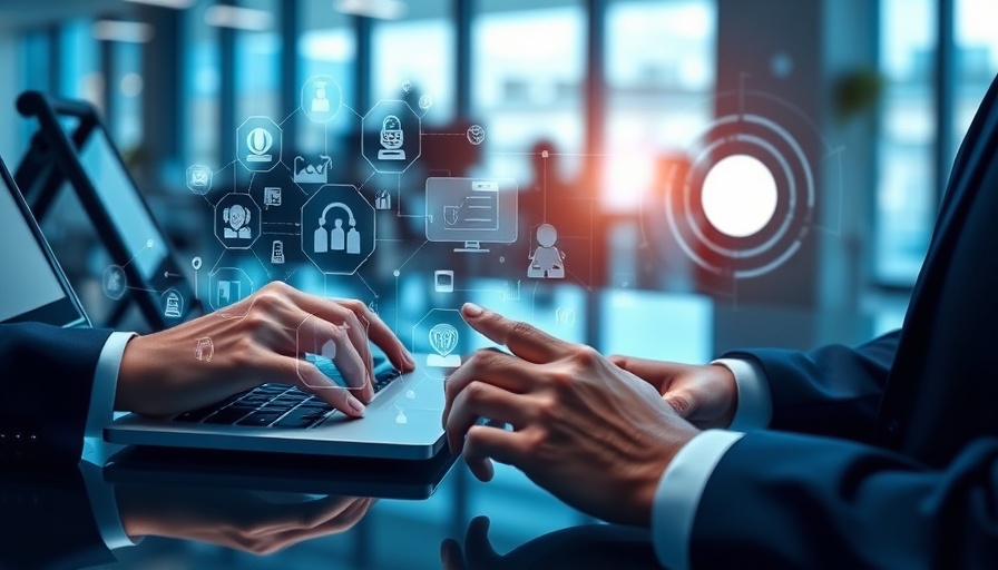 AI recommendation engines for hotels: teamwork on digital devices with futuristic overlay.